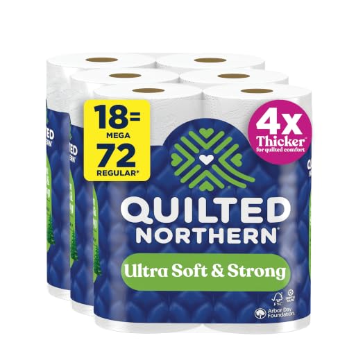 Quilted Northern Ultra Soft & Strong Toilet Paper, 18 Mega Rolls =…