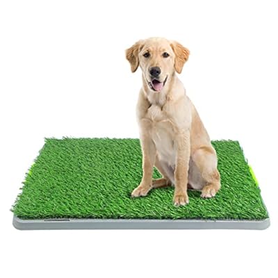 PAWISE Pet Park Deluxe Trainer Indoor Dog Toilet,Dog tray Puppy training pad, Dog Puppy Potty Pee Pad with Artificial Grass and Drawer Portable Dog Training Mat?45X70CM? (Standard)