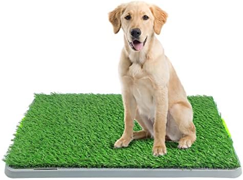 PAWISE Pet Park Deluxe Trainer Indoor Dog Toilet,Dog tray Puppy training pad, Dog Puppy Potty Pee Pad with Artificial Grass and Drawer Portable Dog Training Mat45X70CM (Standard)