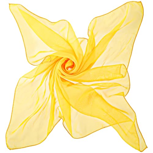 Vin Beauty Chiffon Scarf, 50s Sheer Square Neck Head Scarf Lightweight Ribbon Scarfs Vintage Neckerchief Accessories