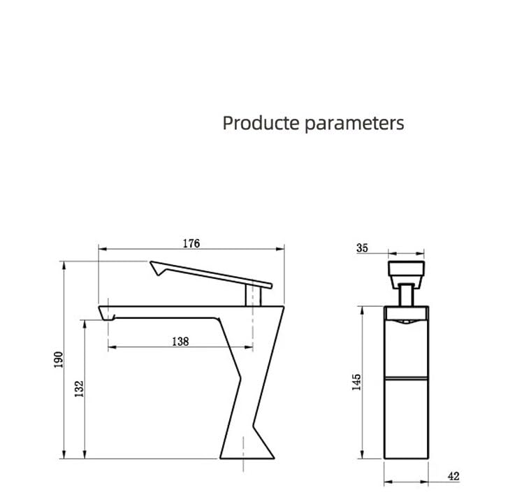Robinet salle de bain noir blanc mitigeur pour vasque moderne - 5
