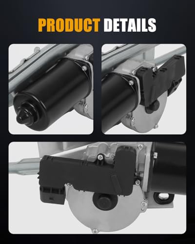Image of ROADFAR Front Wiper Motor with Linkage Assy Replacement for 2010-2012 for Mercedes-Benz for GL350,2007-2011 for Mercedes-Benz for ML63 AMG 1648202442;43-3426;1648201742;1648200240 Wiper Motor 4 Pins