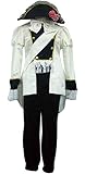 Hetalia: Axis Powers Hungary Elizabeta Cosplay Costume (Male XS) White,Black