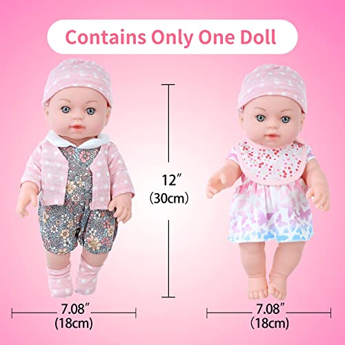 Uzidbto Realistic Baby Doll Set - 12 Inch Newborn With Clothes And Accessories Diapers Bottle Food Stuff #TOP3