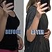 JARAZIN Women Chest Binder for Transgender FTM Cotton Pullover V Neck Binder Bra Tomboy Breast Binder Tank Top (Small, Black)