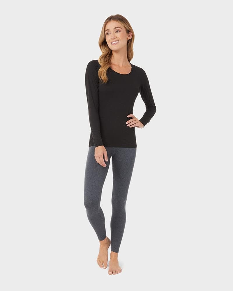 32 Degrees Women's Lightweight Baselayer Scoop Top | Long Sleeve | Form Fitting | 4-Way Stretch | Thermal - Image 2