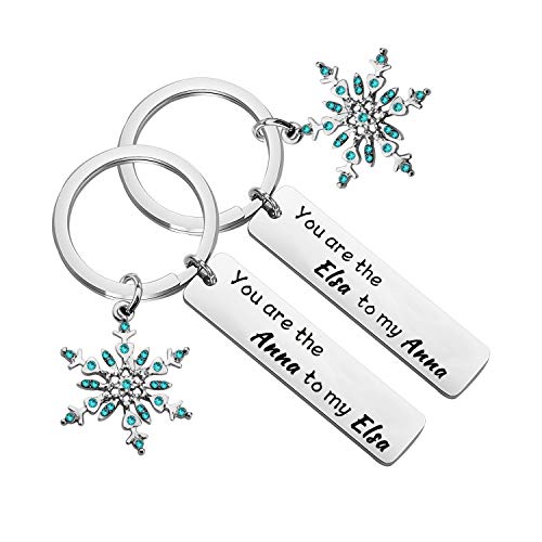 CHOORO Elsa Anna Jewelry Queen Elsa Princess Anna Gift You’re The Anna To My Elsa Keychain Set Best Friend Gift
