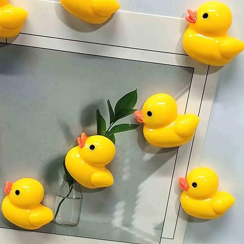 Set de 7 imanes decorativos de pato amarillo para nevera miniatura 2