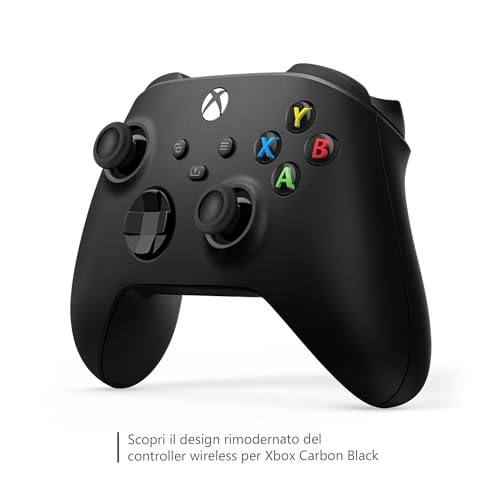 Xbox Controller Wireless, Carbon Black - per Xbox One, Xbox Series X|S, Windows 10/11, Android, iOS - Immagine 1