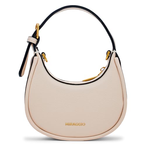 Image of Miraggio Celeste Mini Top Handle Crossbody Sling Bag With Detachable Chain Strap | Half Moon Shaped Bag | Gift For Women