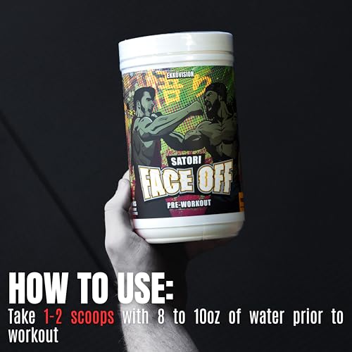 Image of Ekkovision Pre Workout Satori Face Off with Tingle, Pineapple Flavor, Preworkout for Men, Pre Workout Powder, Energy, Focus, Performance Support for Gym, Weightlifting, Running, Training, 40 Servings