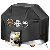 Aoretic Grill Cover, 58 inch BBQ Gas Grill Cover for Outdoor Grill, Charbroil Grill Cover Barbecue Waterproof, Anti-UV for Weber Char-Broil Monument, Dyna-glo Nexgrill Spun Polyester