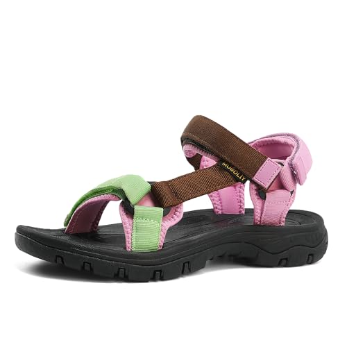 Image of Women's Hiking Sport Sandals Water Outdoor Athletic Shoes With Arch Support Adjustable Velcro Beach Shoes