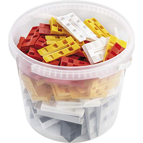 GV mounting Wedges Plastic Set, 120 Pieces Wheel chocks, Adjustment Wedges in 5 Different Sizes, 120 Stück