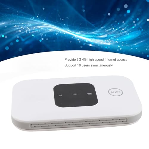 Image of Portable WiFi Hotspot, 4G LTE USB Portable Supports 10 Devices 2100mAh Battery Lightweight Travel Router, WiFi Router with SIM Card Slot for Tablet Laptop Travel Business