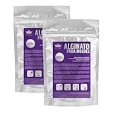 BWAY Alginato para Moldes – Ideal para Realizar Huellas de Manos de Altísima Precisión – Alginato Para Moldes De Manos de Fraguado Lento – 900g (2 Bolsas de 450g)