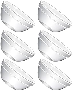 HEMOTON 6pcs Mini Glass Prep Dessert Bowls Glass Ramekins Bowls Glass Dip Bowls Clear Sauce Cup Candy Dishes for Ketchup Butter