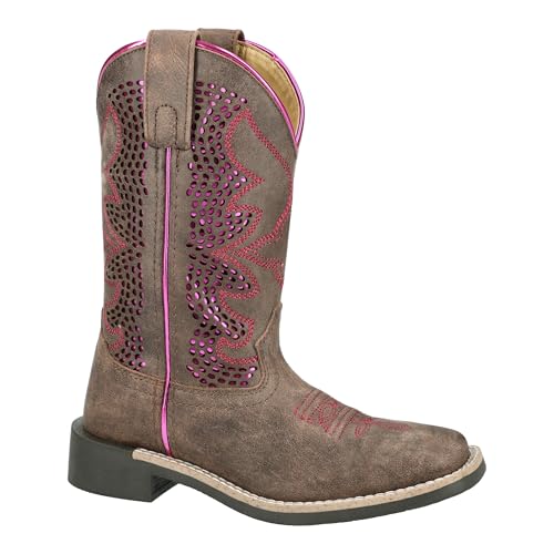 Smoky Mountain Western Boots Girls Willow Vintage Chocolate 3407C4