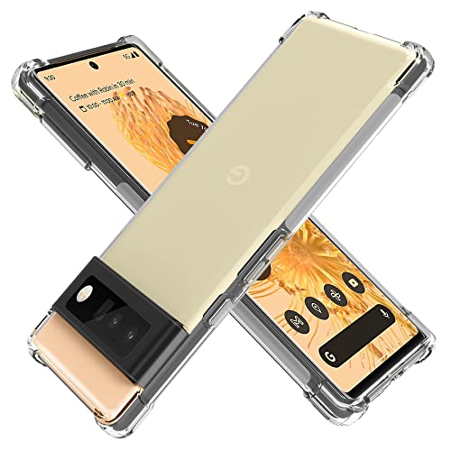 Image of for Back Case Cover Bumper Flexible Silicone Transparent Back Cover for Google Pixel 6 Pro - Transparent