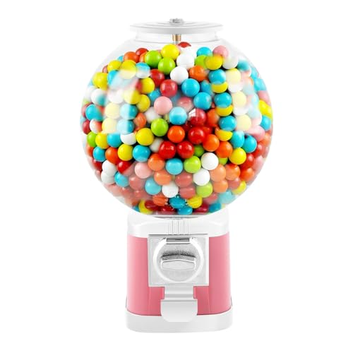 Gumball Machine, 11Inch Big Capsule Toy Vending Machine w/Key, Retro-Style,Large Gumball Bank Candy Vending Machine,Bubble Capsule Toys Dispenser Vending Machine for Game Halls?Capacity 500Pcs?