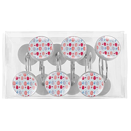 Crochets de rideau de douche décoratifs œufs aquarelle pour sublimer la maison