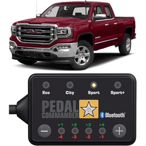 PEDAL COMMANDER for GMC Sierra 2007-2018 Throttle Response Controller Fits: 1500, 2500HD, 3500HD, Base, SLE, SLT, Denali, GMC Sierra Accessories Cover