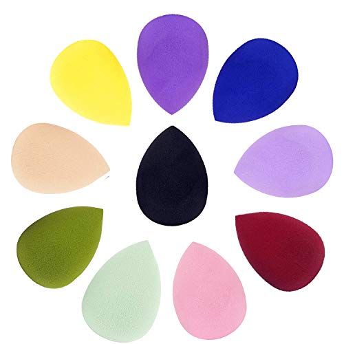 10 Pcs Makeup Sponge Blender Multi Colored Foundation Blending Sponge Egg Shaped Beauty Sponge Flawless for Liquid Cream and Powder