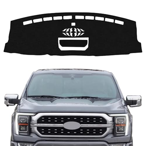 Juborre Dash Cover for 2021-2025 2026 Ford F-150 F150 Accessories,Polyester Dashboard Cover for F150 with 8-inch Touchscreen, Non-Slip Dash Mat No Glare UV Rays Protector Dash Pad