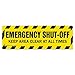 Emergency Shut Off Non-Slip Floor Marker | 3 Pack of 6" X 18" Floor Marker Vinyl Decal| Protect Your Business, Work Place & Customers | ?Made in The USA