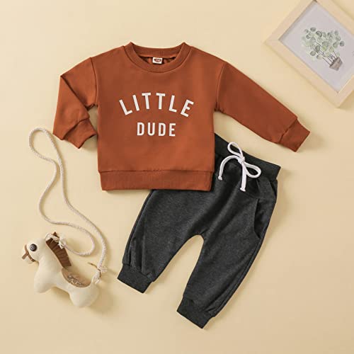 Size 4 Boys Clothes Toddler Infant Baby Boy Girl Fall Clothes Letter Print Sweatshirt Pullover Tops + Infant Sweater4
