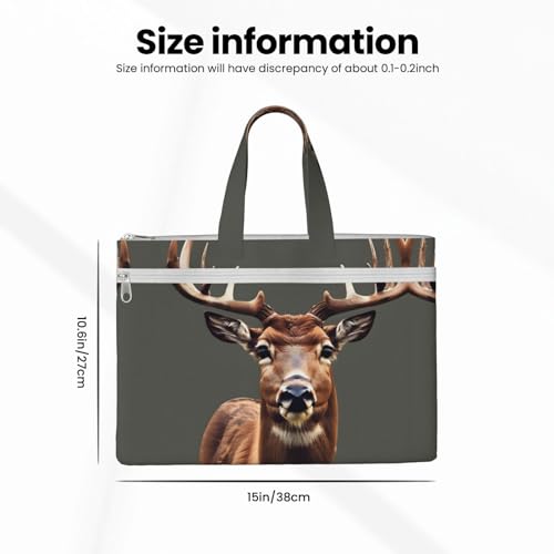 Beauty Deer Canvas Document Bag Briefcase For Professionals And Executives4