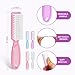 SQULIGT 12 Pcs Handle Grip Cleaning Brushes, Hand Fingernail Nail Scrub Manicure Brush Pedicure Brush, Use for Toe and Nails Cleaning (Clear Pink)