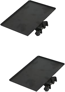 FAVOMOTO 2pcs Sound Card Tray Shelf for Desk Cellphone Tripod Speaker Stands Guitar Pick Holder on Guitar Tray for Small Shelf Stand Clamp-on Tray Shelf for Speaker Stand Clamp-on Rack Tray