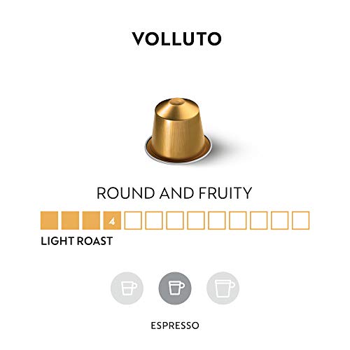Nespresso Capsules OriginalLine, Volluto, Mild Roast Espresso Coffee, Brews 1.35oz, 10 Count (Pack of 5)