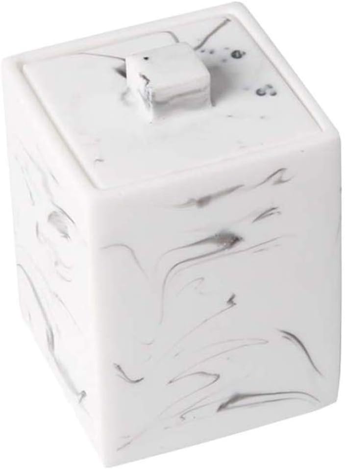 Simple Marble Pattern Portable Toothpick Tube Storage Box Home Kitchen Dispenser