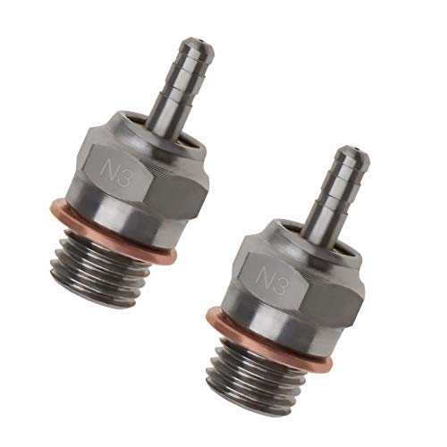 2X N3 Spark Glow Plugs Compatible with 1/10 Scale HSP 70117 Kyosho HPI for RC Nitro 4C Engines Car Truck Model Accessories