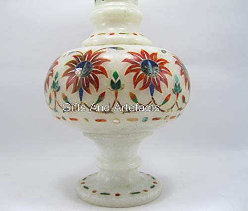 Vase de fleurs déco intérieur pierre semi-précieuse 20,3 cm