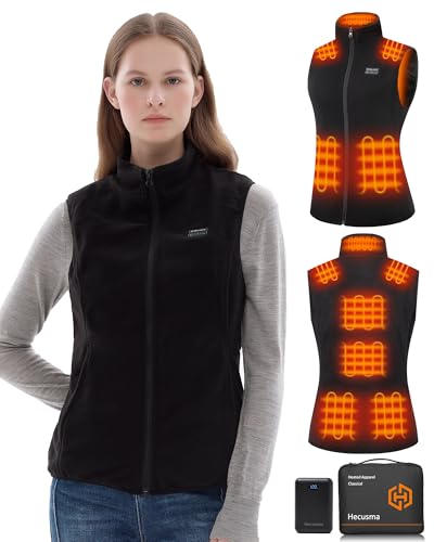 Heated Fleece Vest for Women with Battery Pack