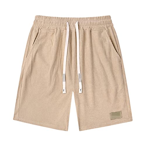 Short en chenille pour homme décontracté à taille élastique