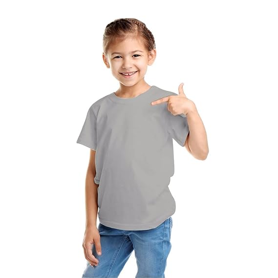 Various Dots Half Sleeves Girl?s Regular Fit T-Shirt I 100% Cotton T Shirt with Half Sleeve Round Neck I Regular Wear Solid Kids Tees