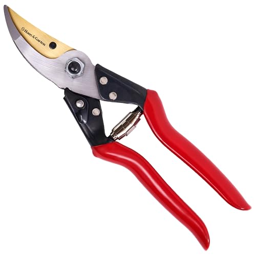 Haus & Garten ForgedPRO 8.75\" Heavy Duty Professional Titanium Bypass Pruning Shears - Use As Pruners, Garden Shears, Handheld Pruning Shears For Gardening, Clippers, Garden Scissors, Pruner Tool