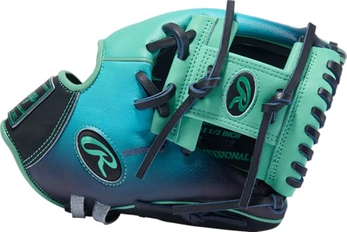 Rawlings | Heart of the Hide Baseball Glove | Funburst Series | Right Hand Throw | 11.5" | Pro I Web | Navy/Mint by Rawlings - Used condition - Image 2