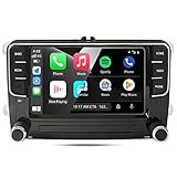 SCUMAXCON 7' Wireless Carplay Android Auto Android 13 2+32G 8-Core Car Stereo Radio IPS Touch WiFi BT FM AM RDS GPS Navigation DSP-36EQ USB Multimedia Player for VW Golf Jetta Pas-sat CC DZT027
