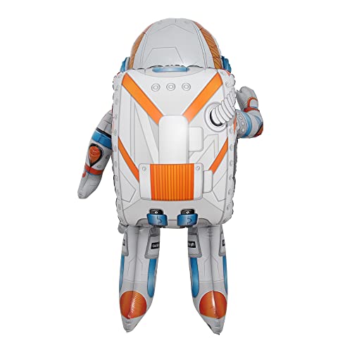 4D Standing Giant Size Astronaut Party Balloons Ufo Helium Aluminum Balloon Outer Space Theme Birthday Party Decor Kids Boys Toys Party Supplies (4D Giant Astronaut) #TOP5