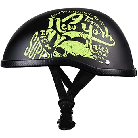 ZGFHTY Motorcycle Retro Half Helmet Style Open Face Skull Cap Helmet Nylon Helmet Cap Bowl Jet Helmet Summer Fashion Cover