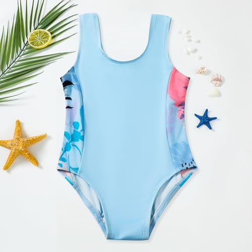 Image of DREAM BUS Toddler Girls One Piece Swimsuits with Boyshorts Little Girls Bathing Suit Summer Swimwear for 18M-6Y