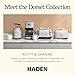 Haden 12-Cup Programmable Coffee Maker for Home or Office, Putty & Chrome – Drip Brewer Machine with Brew Strength, Delay Brewing, Auto Shut-Off and Reusable Washable Water Filter