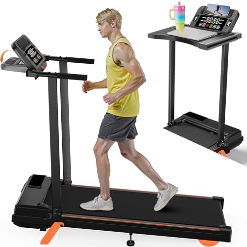 12% Incline Treadmill with Desk, 8.0MPH, 3.5HP, 300LBS
