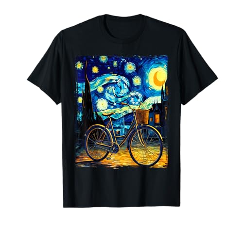 Road Bike Bicycle Cycling Van Gogh Amsterdam Bicycle T-Shirt