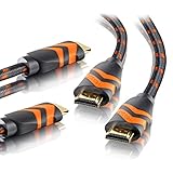 SEBSON HDMI Kabel 2m 2.0b Highspeed mit Ethernet, 4K/60Hz Ultra HD 2160p Full HD 1080p 3D, HDR, ARC Audio Return, Xbox, PS4, geflochten, 2er Set
